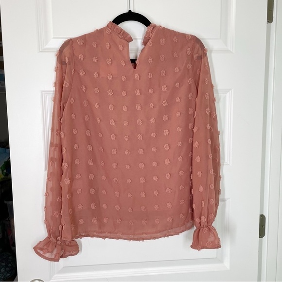 New Boutique Andree by Unit Mauve Pom Pom High Neck Blouse - Picture 5 of 11